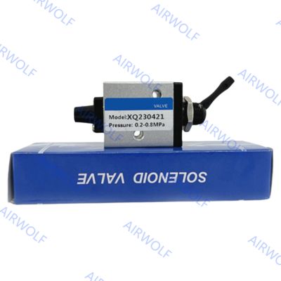 XQ Series Aluminum Pneumatic Manual Valve with 1/8" Port Size NBR Seal for Directional Control