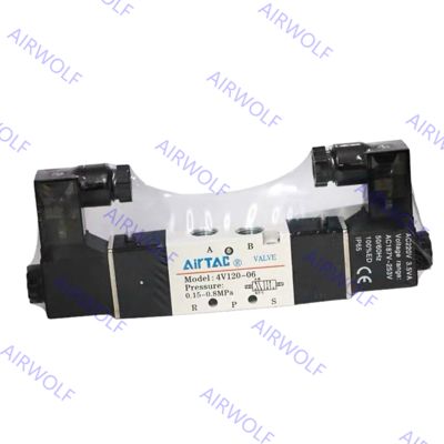 4V110-06 4V120-06 4V130-06 AIRTAC Aluminum alloy Electric Solenoid Valves with 1/8" Port Size for 5/2 way, 5/3 way Position