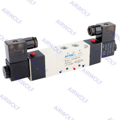 AIRTAC 4V330C-08/10, 4V330E-08/10, 4V330P-08/10 4V300 Series 5/3 way Electric Solenoid Valve 1/4", 3/8"