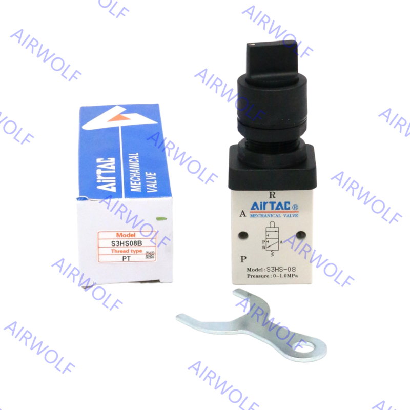 3/2 way S3HS-M5, S3HS-06, S3HS-08 AIRTAC S3 Series Control Valve M5 1/8" 1/4"