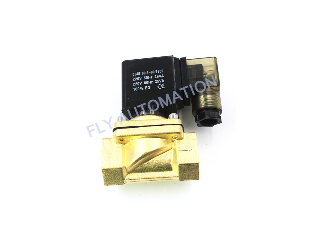 PU220-04 1/2" Brass Water Solenoid Valve With Timer Normally Closed Direct Drive Type Ac220v