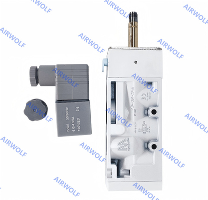 صمام لولبي ملف واحد مزدوج MVSC-460-4E1 MVSC-460-4E2 1/2 Mindman 5/2 طريقة 0.2-0.8 ميجا باسكال ألومنيوم DC24V AC220V AC110V DC12V
