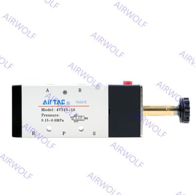 10 4V310-08، 4V320-08، 4V330C/E/P/08، 4V310 الطريقة الكهربائية Airtac الملف اللولبي الصمامات 5/2، 5/3